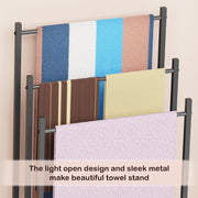 Lukzer Premium Metal Towel Rack – Sturdy & Stylish (Black/White, Model: MGS-007)