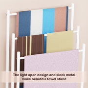 Lukzer Premium Metal Towel Rack – Sturdy & Stylish (Black/White, Model: MGS-007)