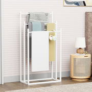 Lukzer Premium Metal Towel Rack – Sturdy & Stylish (Black/White, Model: MGS-007)