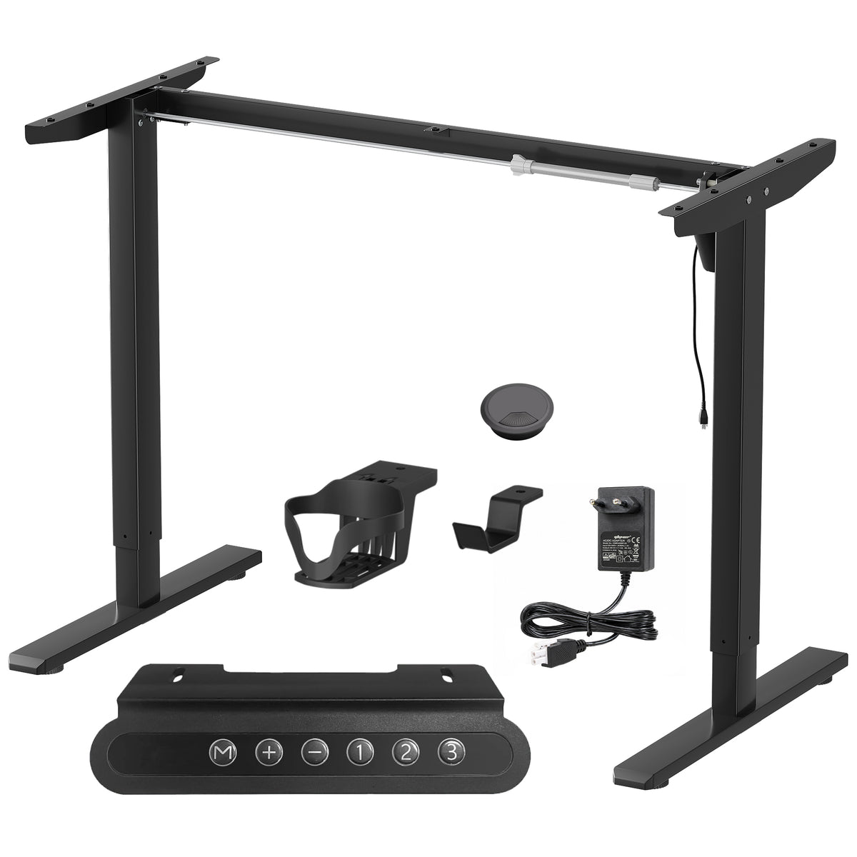 Lukzer Electric Height Adjustable Desk Frame (EST-003-F/Black)
