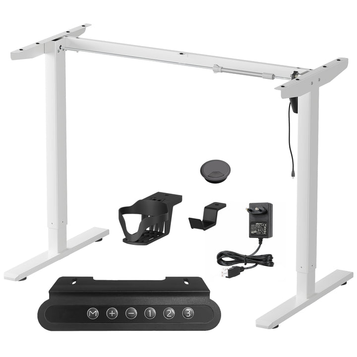 Lukzer Electric Height Adjustable Desk Frame (EST-003-F/White)