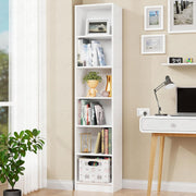 Lukzer Multipurpose Bookshelf Engineered Wood Closed Back Rack (MR-006/White)