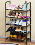 Dual Material Shoe Rack | (Black)