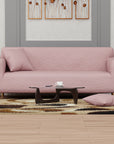 Jacquard Sofa Cover (Pastel Deep Maroon Diamond Pattern)