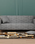 Jacquard Sofa Cover (Pastel Orange Starlight)