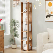 Lukzer Engineered Wood Multipurpose Bookshelf & Storage Organiser (MR-019/Oak Brown)