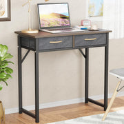 Lukzer Metal & Engineered Wood Office & Study Computer Desk with Drawer (STM-006/Black & Wenge)