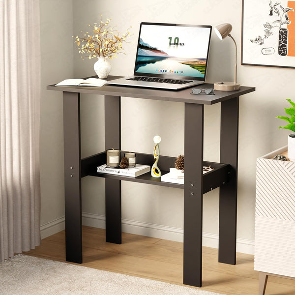 Lukzer Engineered Wood Kids Study Table with Open Shelf (ST-004S/Wenge)