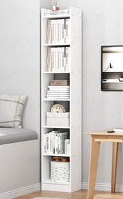 Lukzer 6 Layer Engineered Wood Bookshelf Multipurpose Rack (MR-005/White)