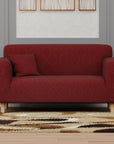 Jacquard Sofa Cover (Pastel Dark Grey Diamond Pattern)