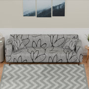 Polyester Sofa Cover (Black Stem Design)