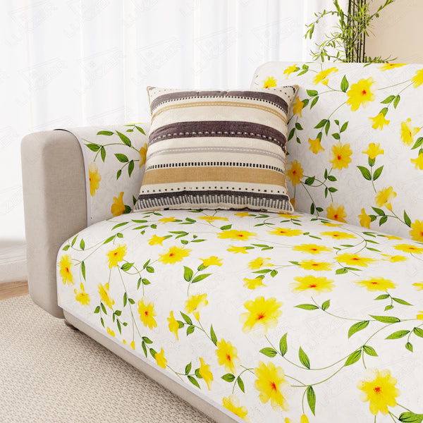 Lukzer Reversible Quilted Sofa Mat with Arms Terra Bloom (SC-205-01)