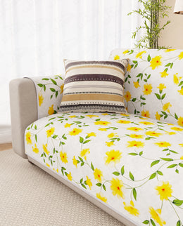 Lukzer Reversible Quilted Sofa Mat with Arms Terra Bloom (SC-205-01)