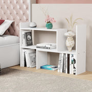 Lukzer Adjustable 5-Tier Bookshelf Multi-Functional Storage Rack Engineered Wood (MR-011/White)
