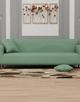 Jacquard Sofa Cover (Pastel Green Diamond Pattern)