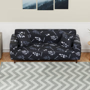 Polyester Sofa Cover (Black Stem Design)