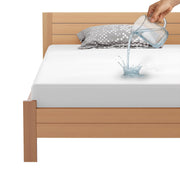 Lukzer Terry Cotton Waterproof Mattress Protector  White (MTP-WH-001)