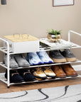 Shoe Rack/Open Display Rack | (White/Metal)