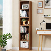 Lukzer Multipurpose Bookshelf Engineered Wood Closed Back Rack (MR-006/Oak Brown)
