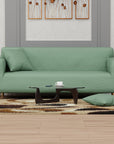 Jacquard Sofa Cover (Pastel Green Diamond Pattern)