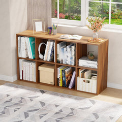 Lukzer 8 Cube Shelf Engineered Wood Bookshelf Storage Organizer (MR-009/Oak Brown)