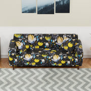 Polyester Sofa Cover (Black Stem Design)