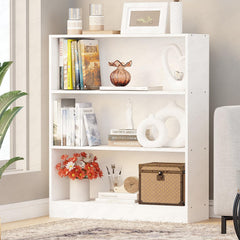 Lukzer 3‑Tier Engineered Wood Multipurpose Open Storage Organizer (MR‑014/White)