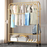 Lukzer Multifunctional Metal Garment Rack – A-Shape, 35x120x168cm (Gold/Black/White)