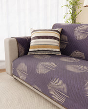 Lukzer Reversible Quilted Sofa Mat with Arms Sapphire Bloom (SC-182-01/A)