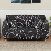Polyester Sofa Cover (Black Stem Design)