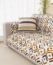 Lukzer Reversible Quilted Sofa Mat with Arms Terra Bloom (SC-205-01)