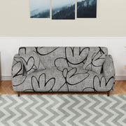 Polyester Sofa Cover (Black Stem Design)