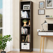 Lukzer Multipurpose Bookshelf Engineered Wood Closed Back Rack (MR-006/Wenge)