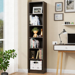 Lukzer Multipurpose Bookshelf Engineered Wood Closed Back Rack (MR-006/Wenge)