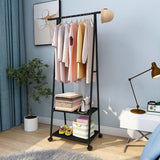 Lukzer A-Shape Garment Rack with 2 Bottom Shelves – MGR-010