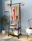 2 Bottom Shelves Garment Stand  | (A-Shape/AS-02)