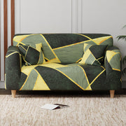 Polyester Sofa Cover (Colorful Marble Design)