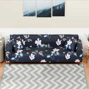 Polyester Sofa Cover (Black Stem Design)