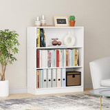 Lukzer Elegant 3-Layer Bookshelf & Organizer – White & Oak Brown (MR-014)