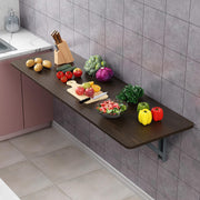 Lukzer Multi-purpose Engineered Wood Wall Mounted Foldable Rack Table (MT-001/Wenge)