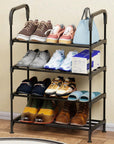 Dual Material Shoe Rack | (Black)