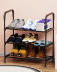 Dual Material Shoe Rack | (Black)