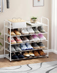 Shoe Rack/Open Display Rack | (White/Metal)