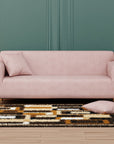 Jacquard Sofa Cover (Pastel Deep Maroon Starlight)