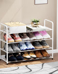 Shoe Rack/Open Display Rack | (White/Metal)