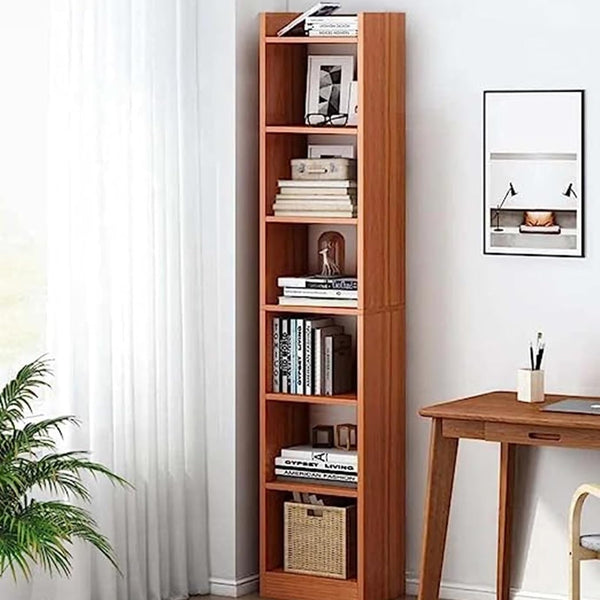 Lukzer 6 Layer Engineered Wood Bookshelf Multipurpose Rack (MR-005/Oak Brown)