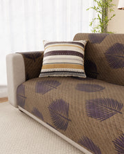 Lukzer Reversible Quilted Sofa Mat with Arms Sapphire Bloom (SC-182-01/A)