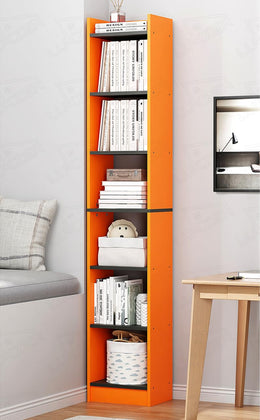 Lukzer 6 Layer Dual Tone Engineered Wood Bookshelf Multipurpose Rack (MR-005/Lavamist)