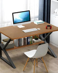 Modern Computer Desk with Built-in Bookshelf (MST-001)