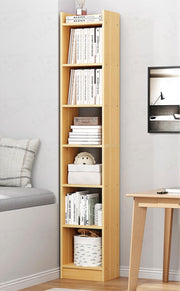Lukzer 6 Layer Engineered Wood Bookshelf Multipurpose Rack (MR-005/Light Oak)